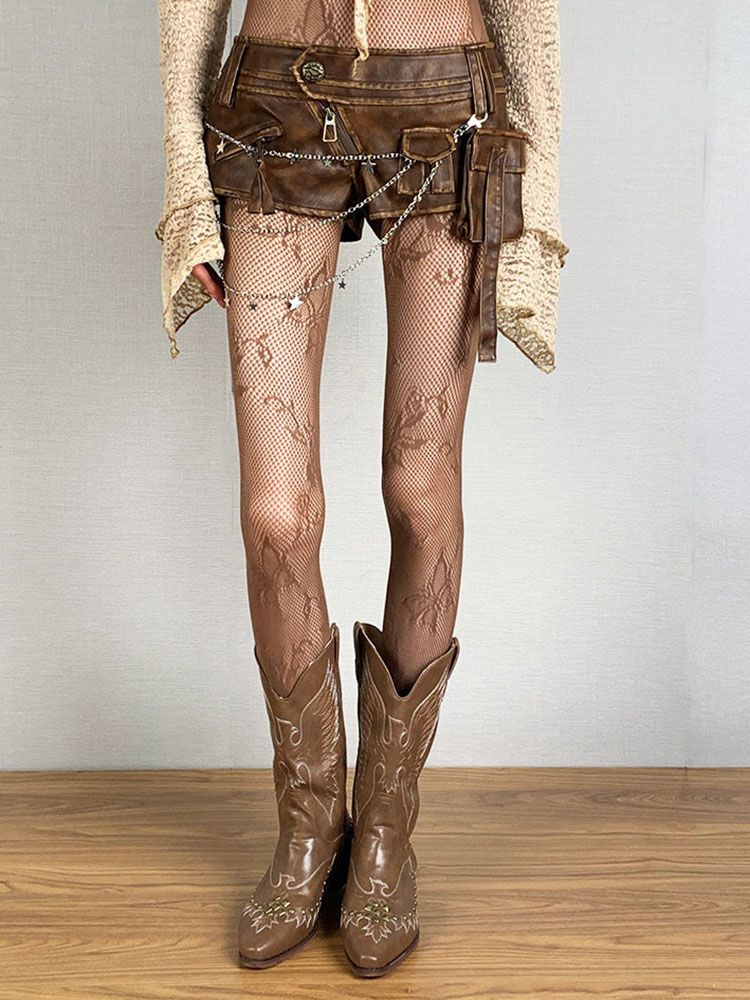 Apocalisse Steampunk Jacquard Rete da pesca Wasteland Farfalla Rosa Ragazza Piccante e piccante Millennium Light Asiatico Americano_voghion.com