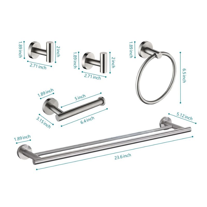 Rack Towel Bathroom Piece Wall Set Mount 5_voghion.com