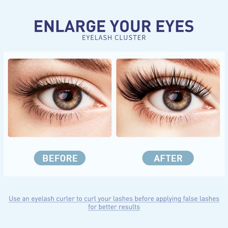 Cluster Lashes Eyelash Clusters Segmented Long Dense Grafted False Eyelashes_voghion.com