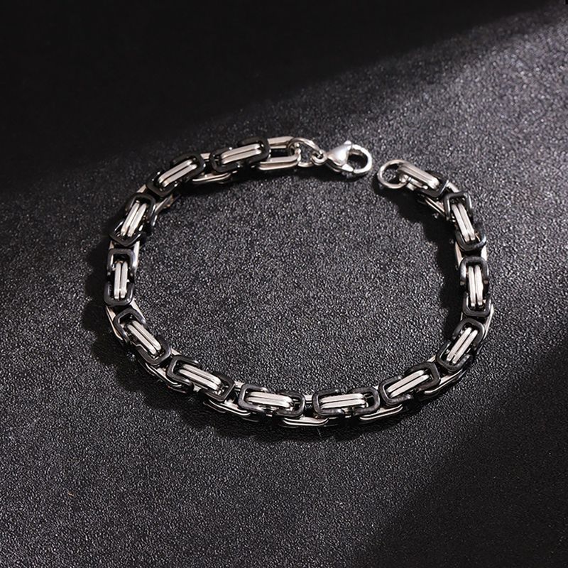 6mm New Bold Hip-Hop Bracelet Titanium Steel Electroplated Color-Retaining Emperor Chain Jewelry High-End Feel_voghion.com