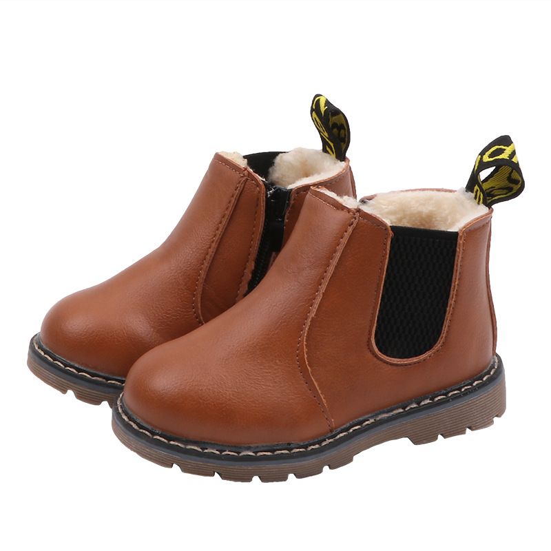 Calde scarpe Martin per bambini, nuove, autunno inverno, foderate in pile, con stivaletti singoli spessi per bambine_voghion.com