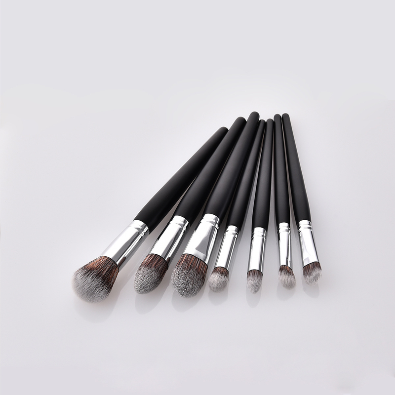 5/7/11/12 Stück Make-up-Pinsel, Make-up-Werkzeuge, Augenset, Lidschattenpinsel, schwarzes und silbernes GUIHUI_voghion.com