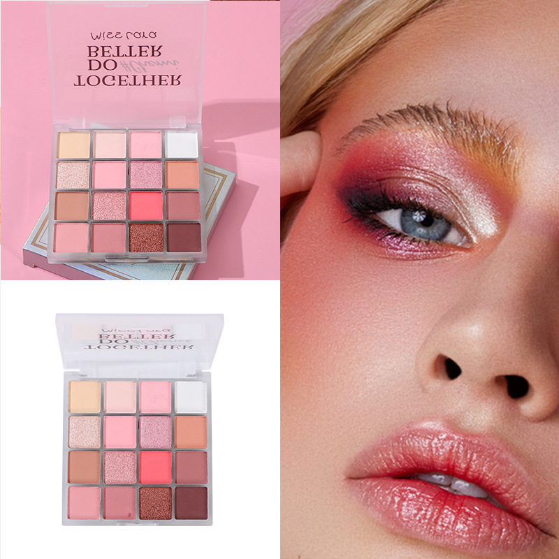 Beliebter Matt-Orange-Ton in Super Fire Flash Pink Pearl Fairer Preis-Lidschatten-Disk-Studenten_voghion.com
