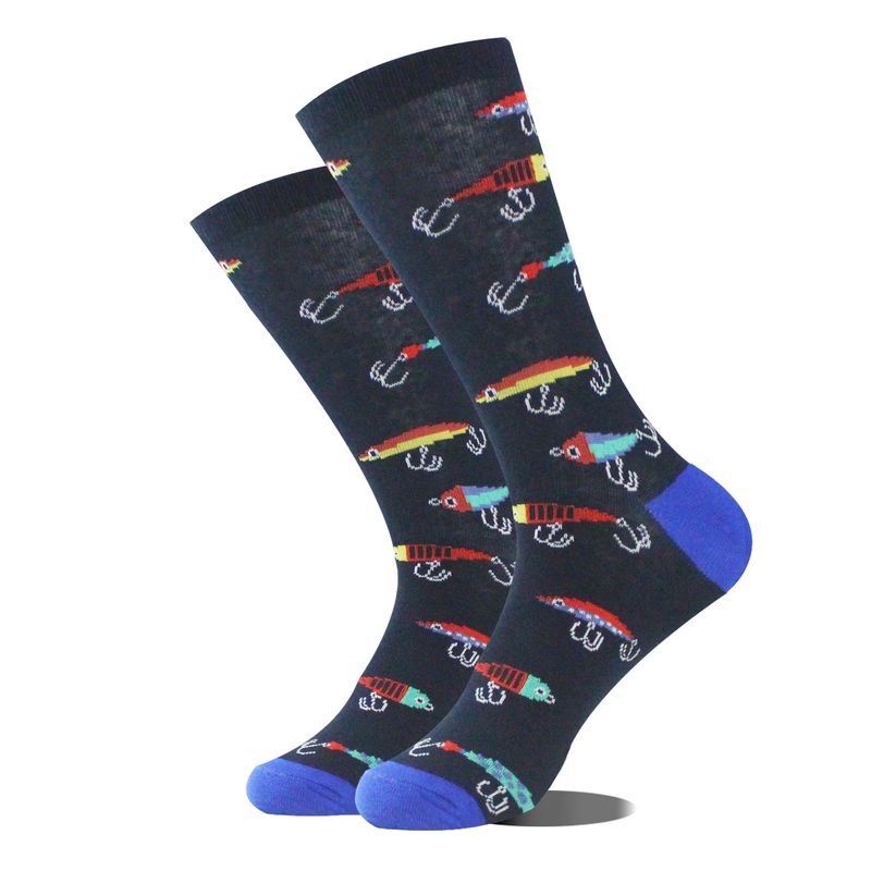 New style brand, same personalized mid length contrasting colors, men's cotton socks, trendy socks_voghion.com