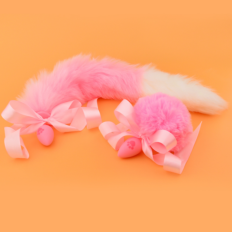 Fox Sex Toys Coda Butt Plug in metallo con kit forcina Plug anale Massaggiatore prostatico Butt Plug per coppia Cospl_voghion.com