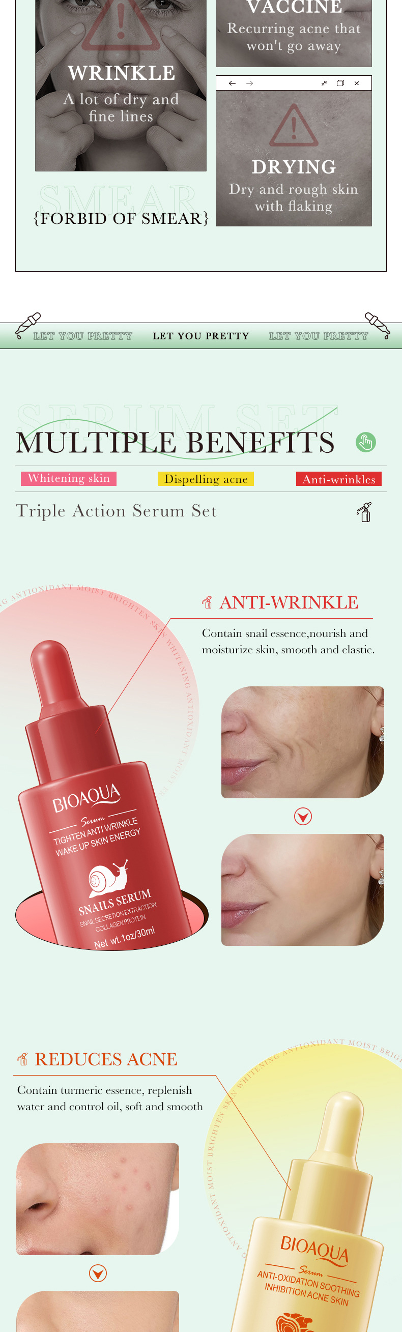 All English BIOAOUA Snail Ginger Nicotinamide Kit Moisture Replenishing essence_voghion.com