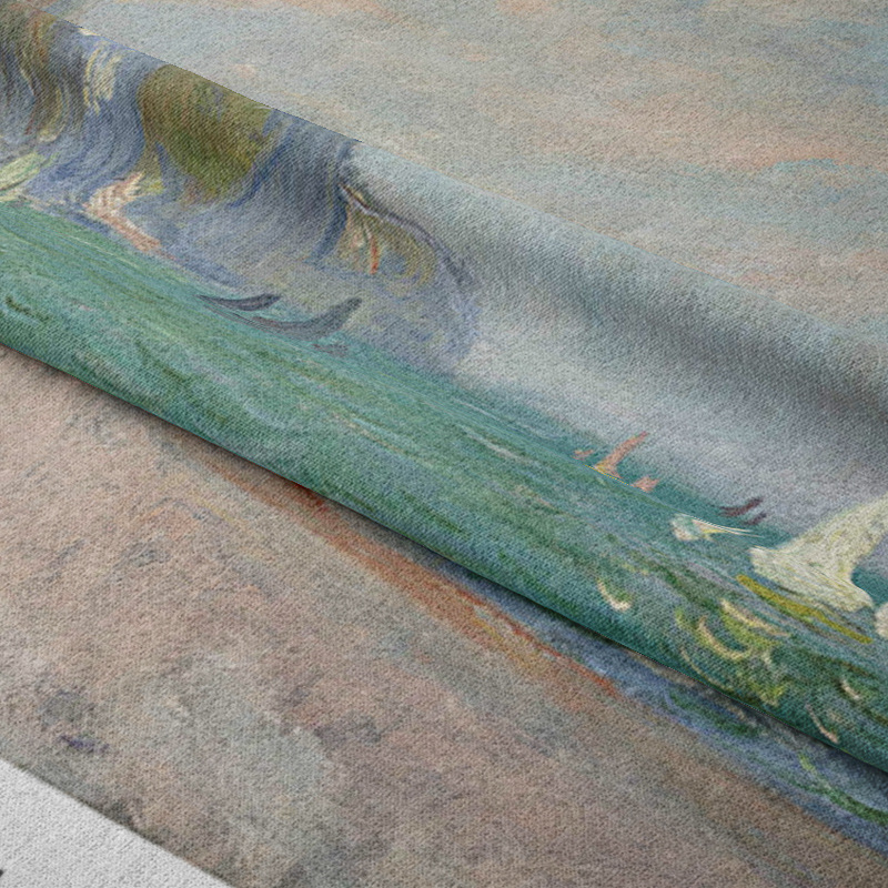 Monet oil painting, water lily hanging cloth, ins background cloth, dormitory bedside decoration, tapestry, wall cloth,_voghion.com