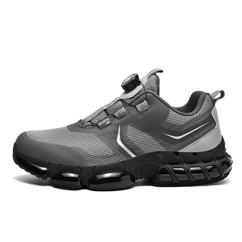 Rotating Button New Safety Shoes Men Anti-smash Anti-puncture Work Shoes Fashion Men Sport Shoes Security Protective Boots Men_voghion.com