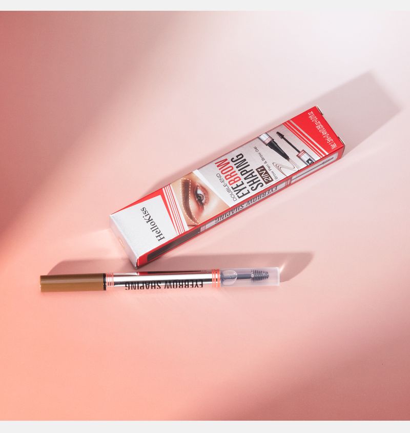 Trucco Hellokiss Matita per sopracciglia liquida a doppia testa e quattro punte 2 in 1 Crema per modellare le sopracciglia Impermeabile Colore ad asciugatura rapida_voghion.com