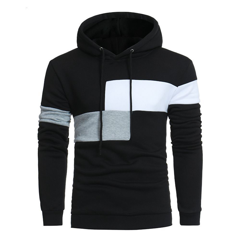 2022 nuovi uomini patchwork felpa con cappuccio Caual Looe pile caldo Hip Hop streetwear in pile pullover con cappuccio maschile_voghion.com