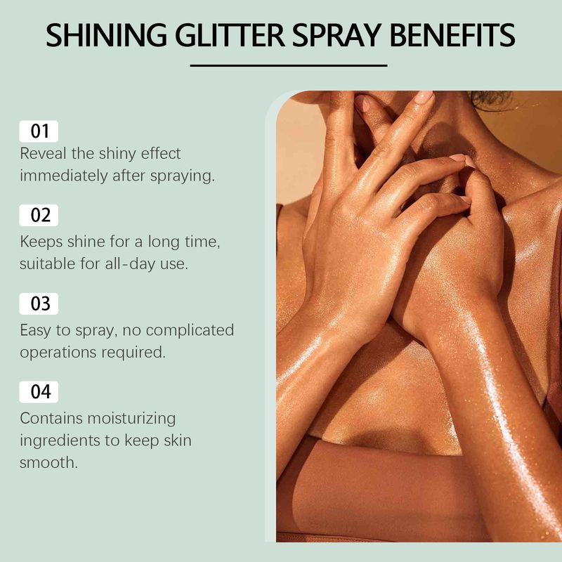 EELHOE Stage Natürliches dreidimensionales, lang anhaltendes Aufhellungspuder, Glitzer-Highlight-Partyspray_voghion.com