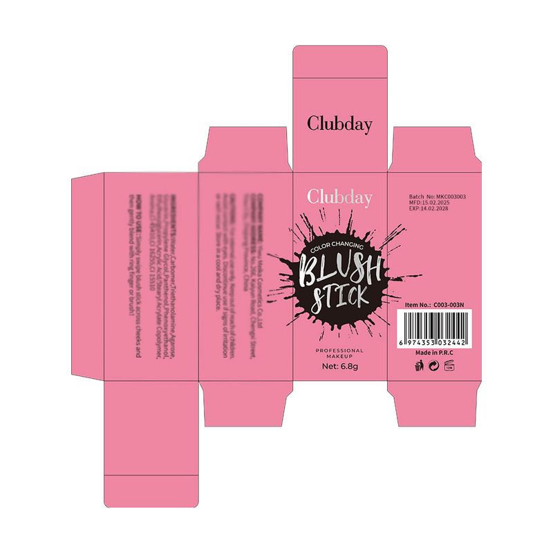 Maquillaje Natural Matte Jelly Q Elastic Blush Stick Iluminador Facial Repair Stick Larga Duración Resistente al Agua_voghion.com