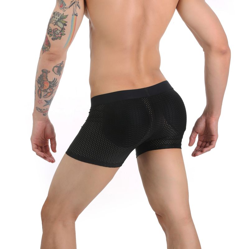 Men's Underwear Boxer Briefs With Padded Sponge Hip Lifting Buttocks_voghion.com