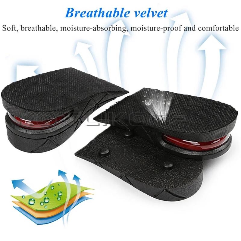 KOTLIKOFF Invisible Height Increase Insole Adjustable 2 Layer 3CM/4.5CM Air Cushion Pads Elevator Soles Insoles Inserts_voghion.com