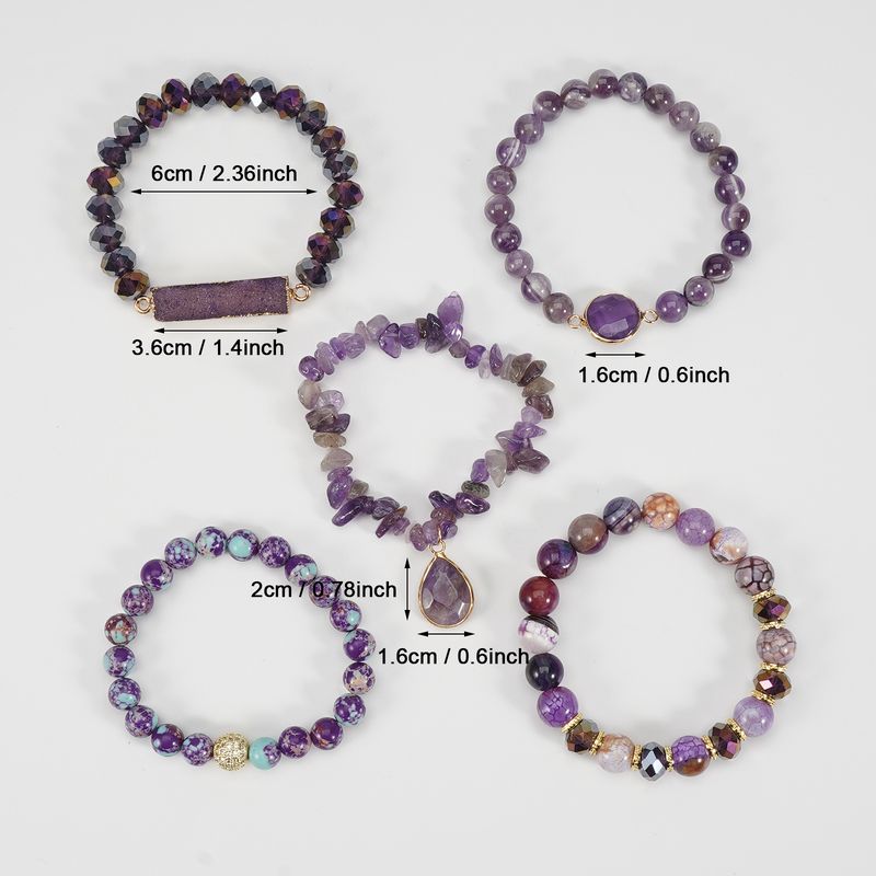 Populärt Bohemescht Stacking-Stil Armband aus natierlechem Edelsteen a Kristallknospe mat keeserlecher Kiefernholz fir Fraen_voghion.com
