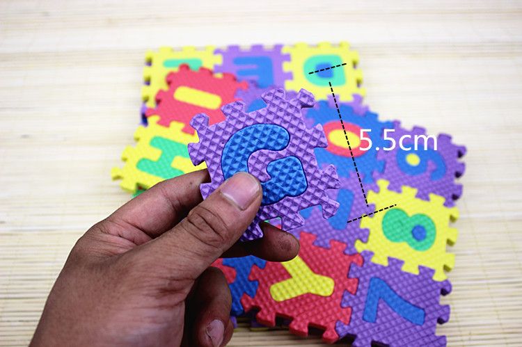 Giocattoli per bambini Giocattoli educativi per bambini Puzzle alfanumerico in schiuma da 36 pezzi, versione spessa_voghion.com