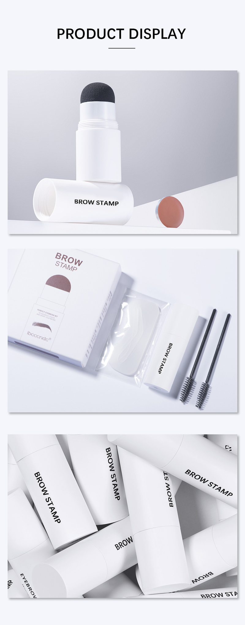 Set de sprâncene leneșe Carina Seal în trei culori, vopsire a sprâncenelor cu o cremă delicată și naturală pentru linia părului, pentru a accentua contururile._voghion.com