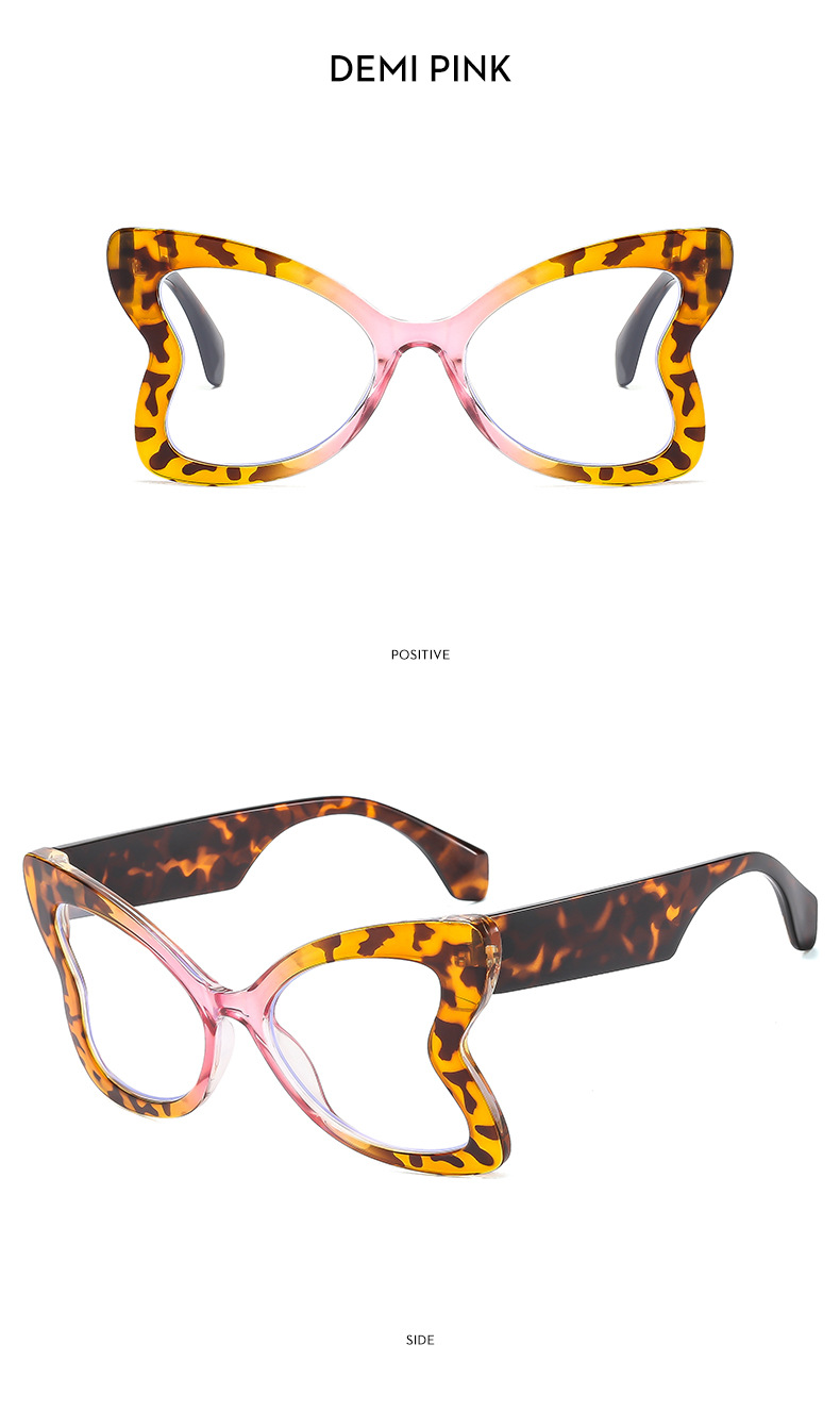 2024 New Women's Butterfly Instagram Populära Flat Mirror Elegant Solglasögon_voghion.com