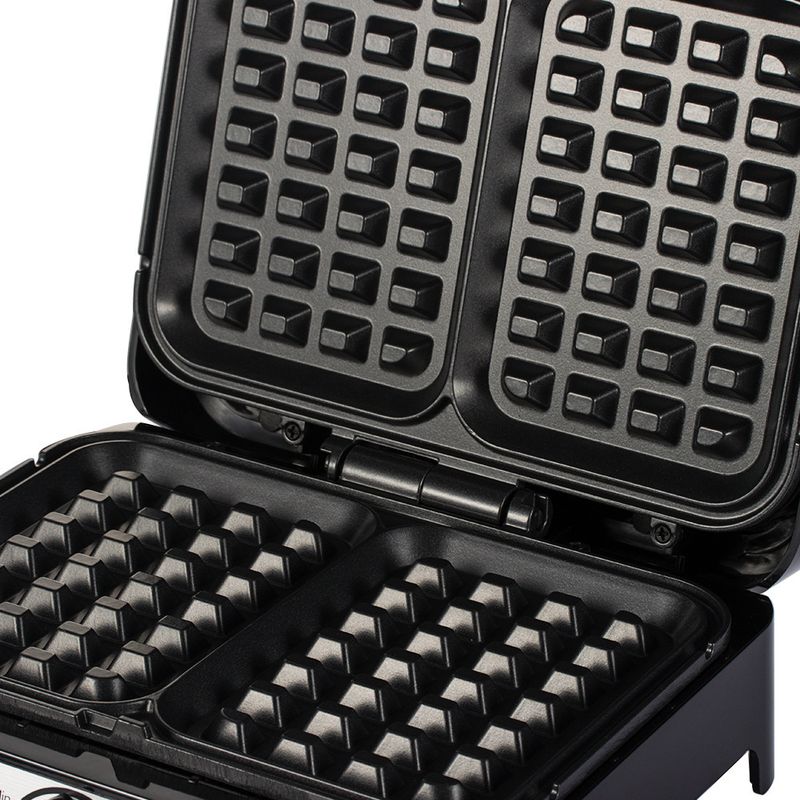 Mini Belgian Waffle Maker, Double-Sided Automatic Heating Iron For Homemade Breakfast, Compact Kitchen Appliance For Family Quick Snack_voghion.com