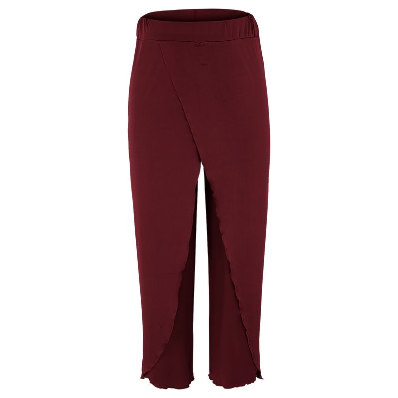 Hot Selling Damme Plus Size Wide Leg Hosen Loose Fiess Dance Yoga Split Hosen Weiblech Elastesch Wasit Casual Workout Solid Summer_voghion.com