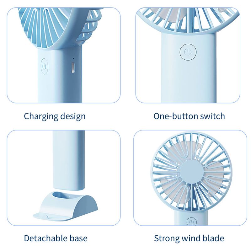 Draagbare draagbare USB-oplaadbare mini-desktopluchtkoeler Buitenkoeling Reishandventilatoren Ventilatieventilator_voghion.com