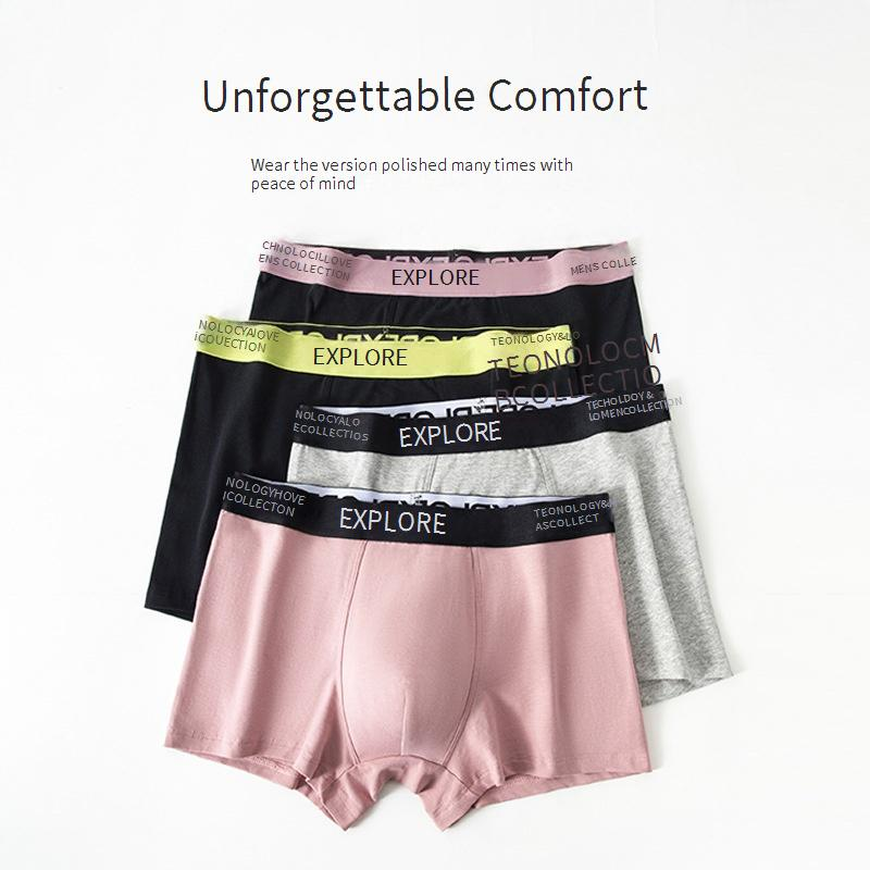 Intimo da uomo in puro cotone tipo A, boxer da ragazzo in puro cotone rosa_voghion.com