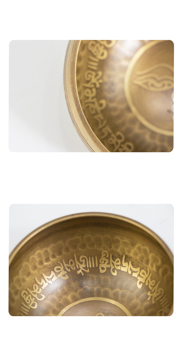 Nepalesische Klangschale, handgefertigt, handgehämmert, tibetisches Klangschalen-Set – Stressabbau, Chakra-Ausgleich und Meditationswerkzeug_voghion.com