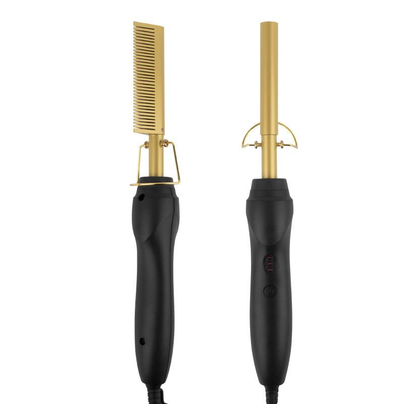 Cepillo térmico 2 en 1 Copper Pro: alisador y rizador para resultados profesionales en casa._voghion.com