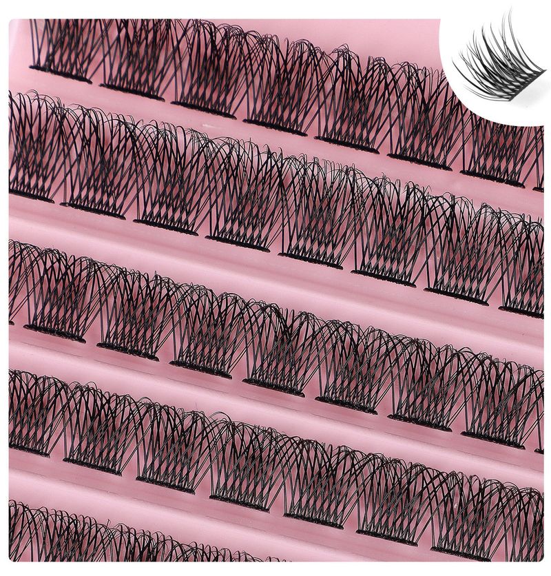 DIY segment single tuft hair 120 tufts false eyelashes 8-16mm eyelash DD curve_voghion.com