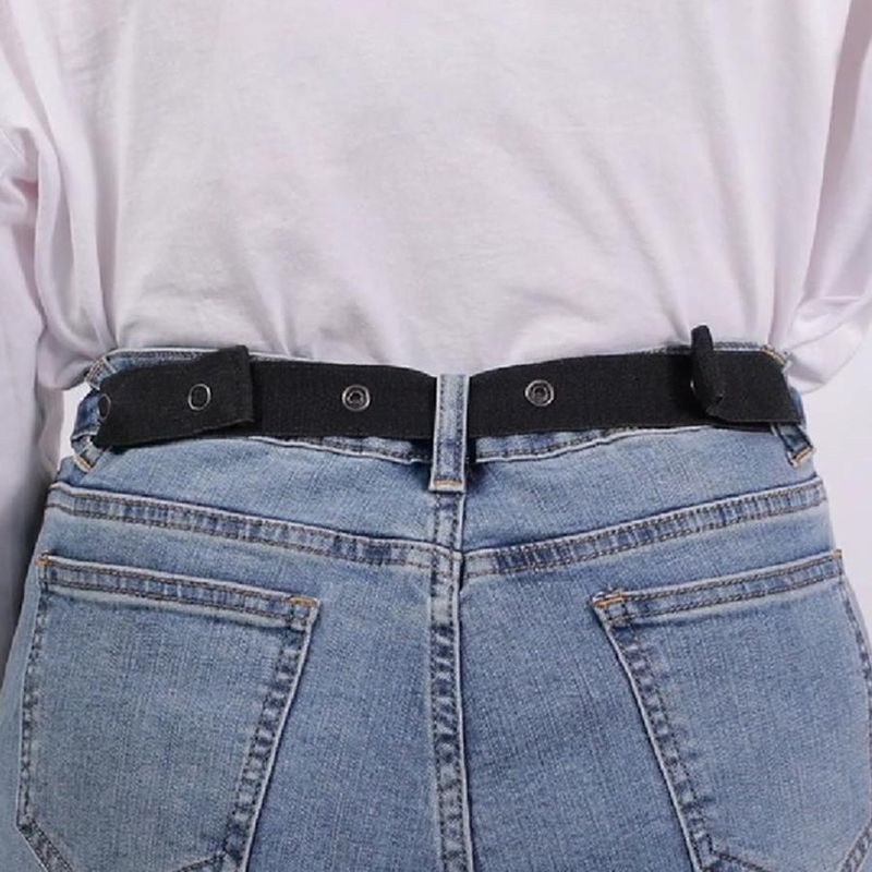 HOT Belts for Women Buckle-free Elastic Invisible Jeans Belt Without Buckle Easy Men Stretch No Hassle_voghion.com