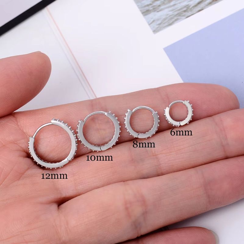 Boucles d'oreilles créoles en cuivre incrustées de micro-zircon pour femmes, bijoux de piercing_voghion.com