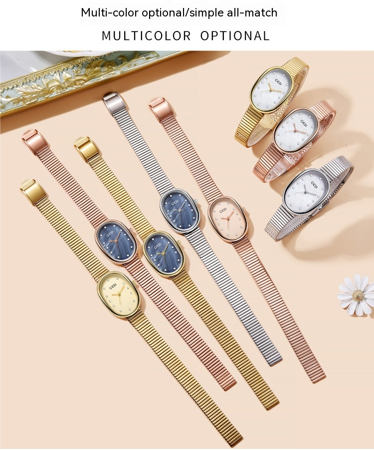 2024 New Fashionable and Minimalist Beimu Face Elliptical Watch for Women, Small and Popular, High End, Light Luxury Alloy Waterproof Women's Watch_voghion.com