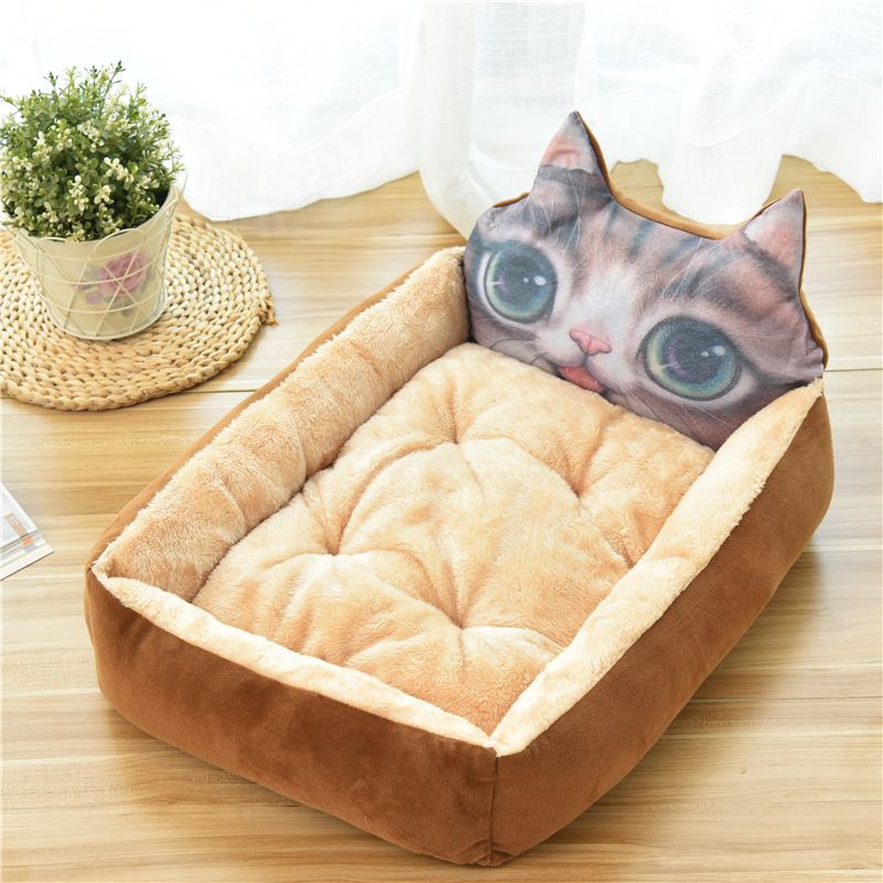 All-Season Universal Large And Small Dogs Internet Celebrity Cartoon Bed Dog Mat Cat House Pet Supplies_voghion.com