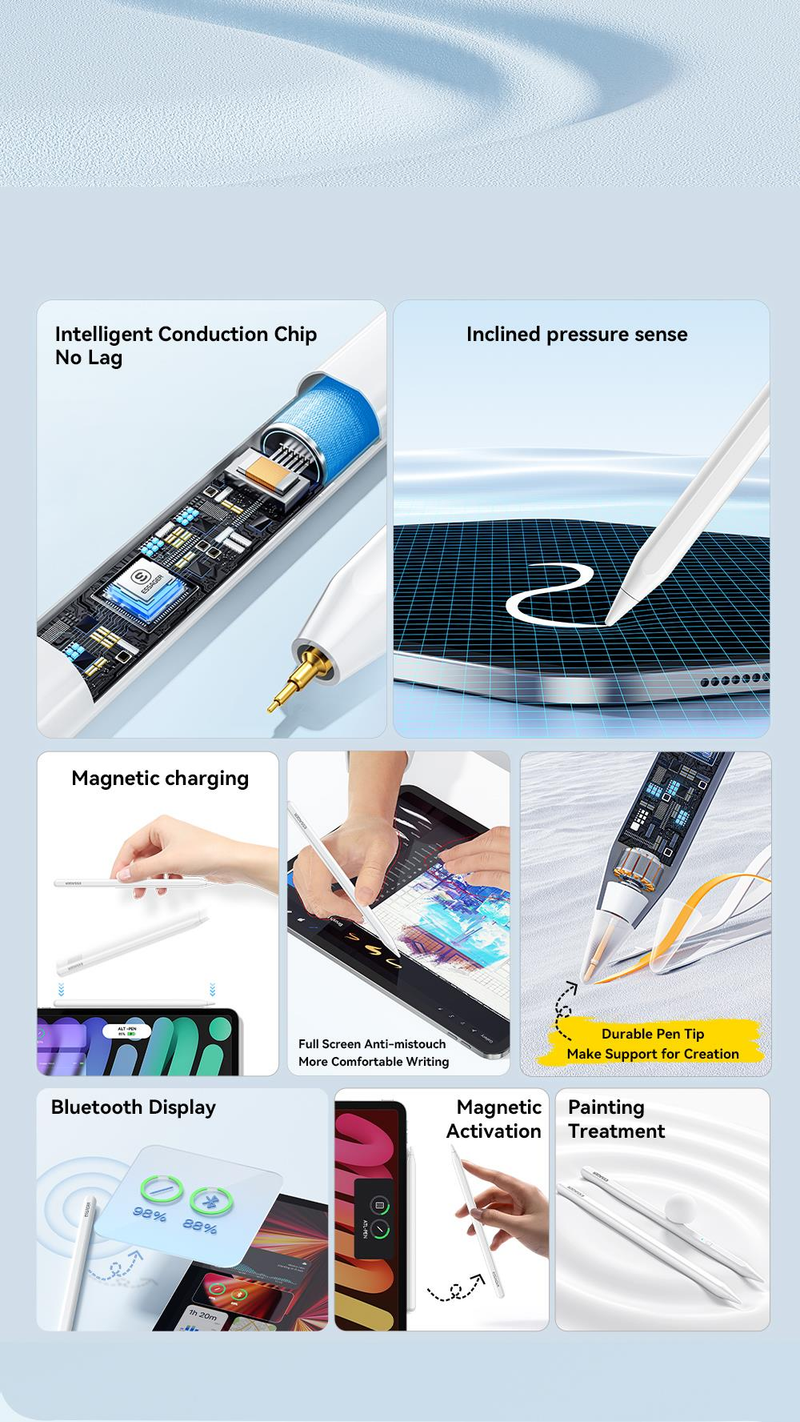 Essager Stylus Pen For Apple Pencil 2 1 For IPad Air Pro Mini Accessories Touch Pen For Tablet Wireless Charging Stylus Pencils_voghion.com