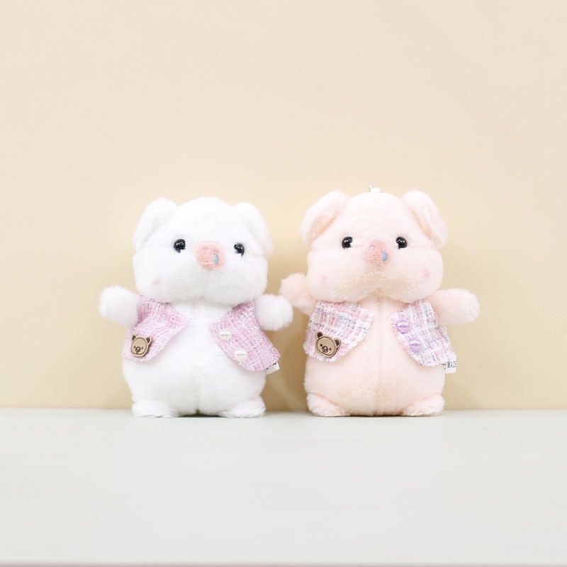 Plush Adorable Keychain Pig Cute Cartoon Piglet Doll Accessory For Bags And Keys_voghion.com