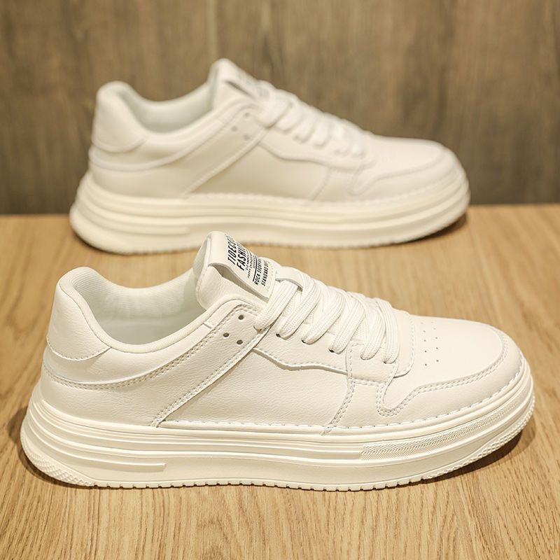 Summer New Breathable Versatile Thick Bottom White Men's Sports And Leisure Board Trendy Shoes_voghion.com