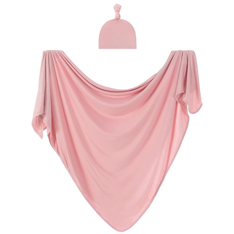 Lot de 2 écharpes de couleur unie pour bébé, chapeau à tirer, ensemble de 2 pièces, grande taille, écharpe pour nouveau-né, chapeau fœtal, accessoire de photographie, couverture d'emballage_voghion.com