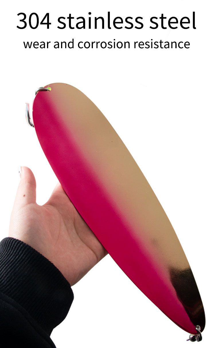 New 11" Sequin Metal Vibrating Fish Bait Striped Bass Fishing Spoon Lure_voghion.com