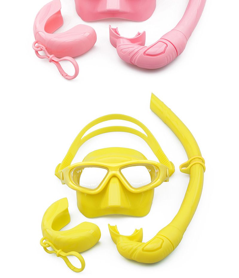 Nuovo curg portatile pieghevole tutto in silicone per nuoto, pesca e immersioni, due maschere da tesoro, specchio facciale, tubo di respirazione_voghion.com