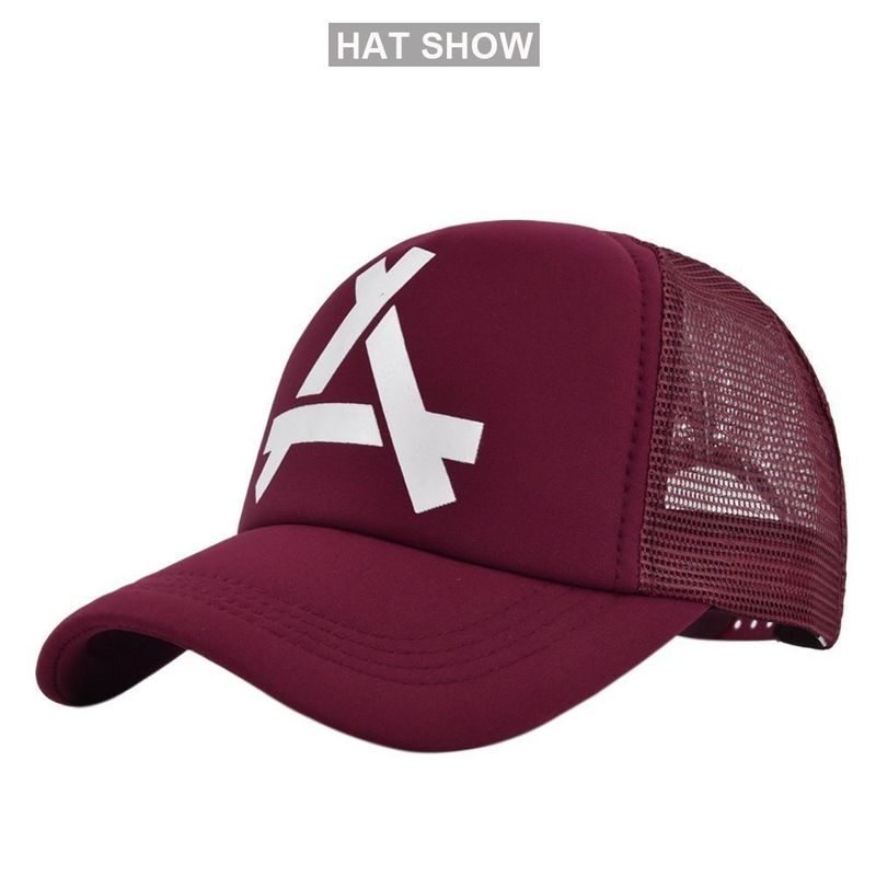 Gorra de béisbol transpirable de verano con estampado de esponja y serigrafía de pico de pato, gorra de malla_voghion.com