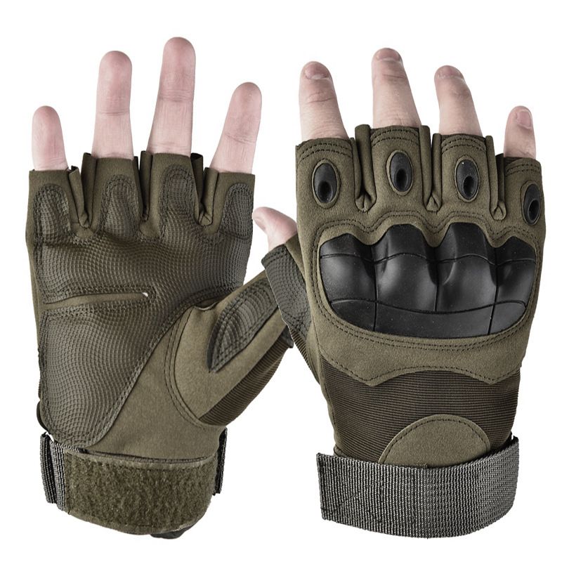 Taktische Handschuhe Kampftaktik Spezial-Halbfingerhandschuhe Herren Outdoor Bergsteigen Rutschfeste Softshell Langfingerhandschuhe_voghion.com