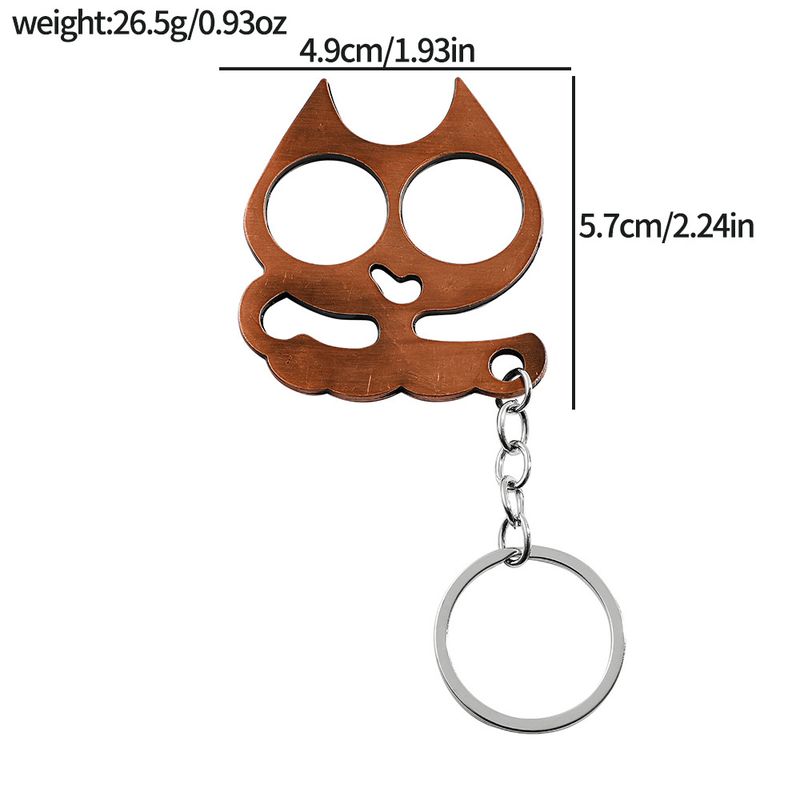 Mini Cartoon Cute Shaking Cat Key Ring Knuckle Wild Kat Keychain Ornament_voghion.com
