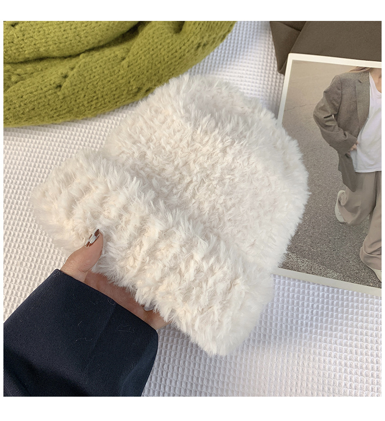 Kore Yumuşak Çok Yönlü Peluş Çocuk Kış Sıcaklığı Büyük Kafa Bandı Örme Net Kırmızı Ekran Yüz Küçük Kulak Koruması Soğuk_voghion.com