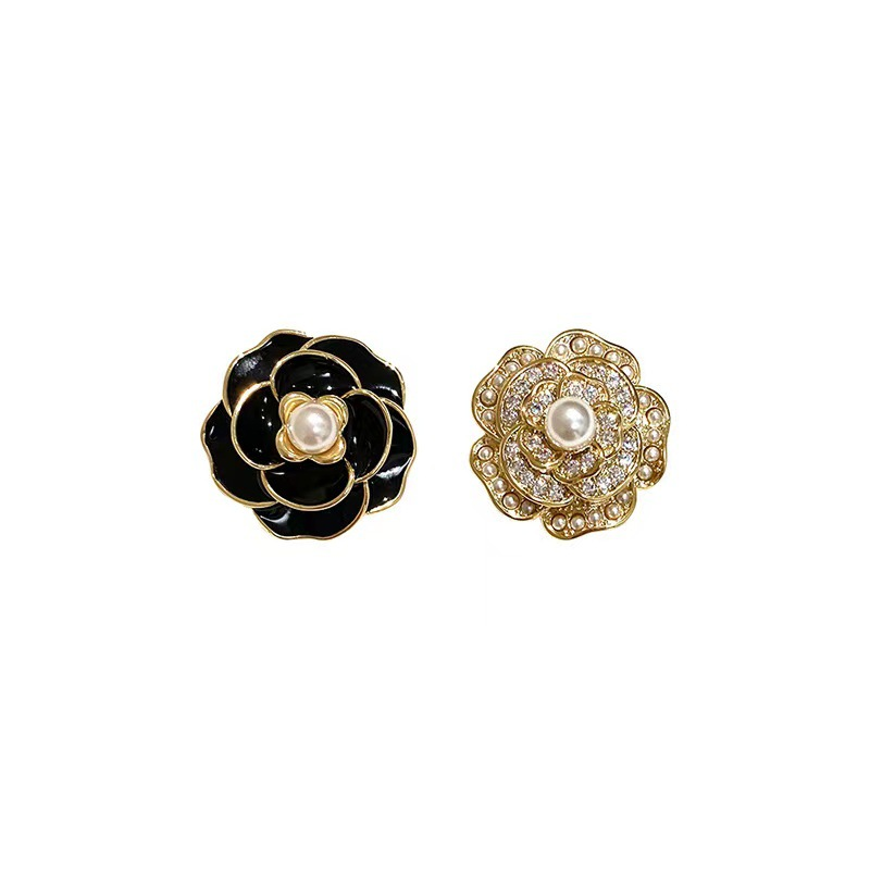 Orecchini di perle di camelia da donna eleganti Orecchini di perle di fiori alla moda Orecchini classici di moda Lady Orecchini per gioielli da festa di nozze G_voghion.com