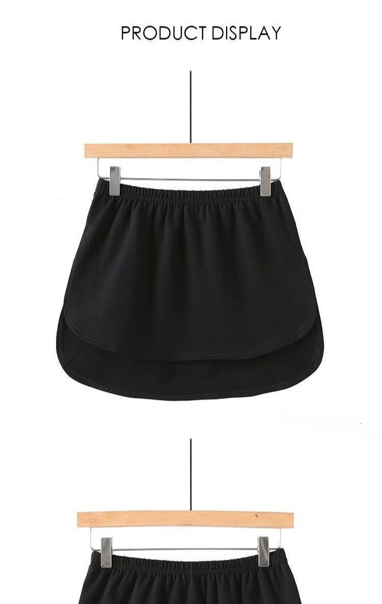Detachable Women's Skirts Half Slips Stretch Shirt Irregular Tail Hem Inner Skirt Ladies Underdress Petticoat Underskirt_voghion.com