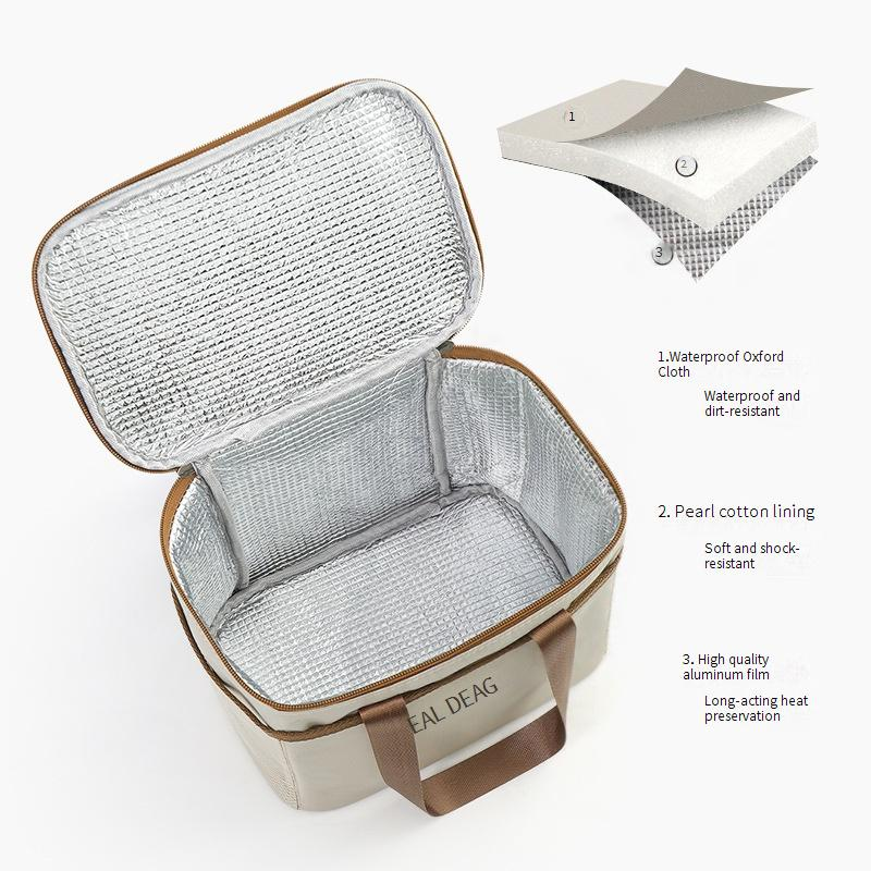 Borse portaoggetti per ufficio, studenti, borsa per il pranzo, isolamento in foglio di alluminio, borsa di riso ispessita impermeabile_voghion.com