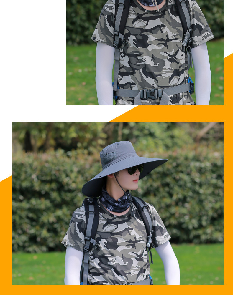 Military Camo Bucket Hat - Wide Brim Sun Protection For Men & Women UPF 50+ UV Defense_voghion.com