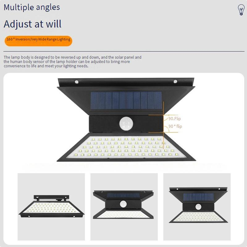 Solar Motion Sensor Wall Light, 67 LED Outdoor Waterproof Lighting For Garden, Yard, Pathway – Energy-Efficient & Weatherproof_voghion.com