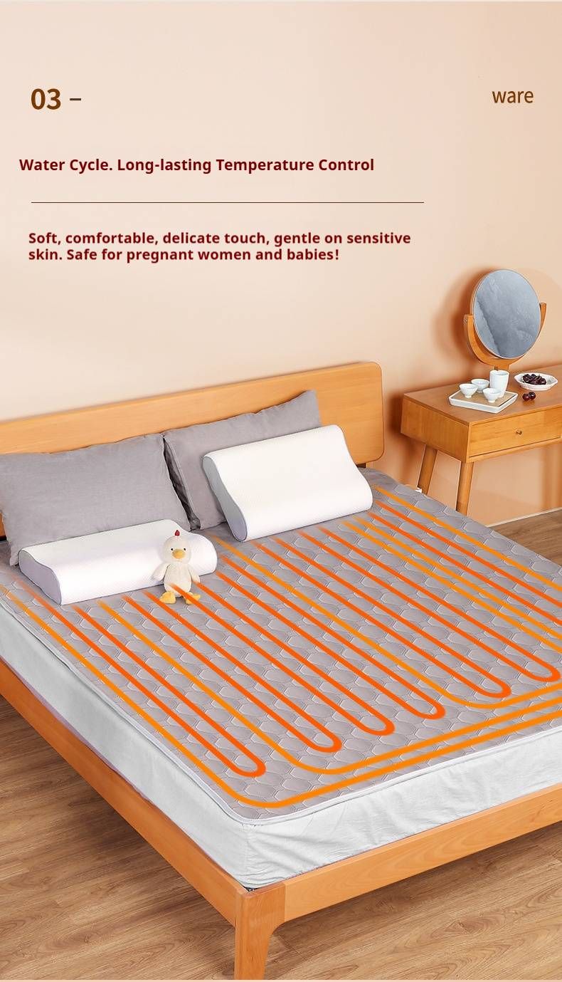 Hydronic Heating Blanket – Smart LCD Display With High/Low Temp Control, Dust Mite Removal & Freeze Protection (Touch Panel & Silent Knob Options)_voghion.com