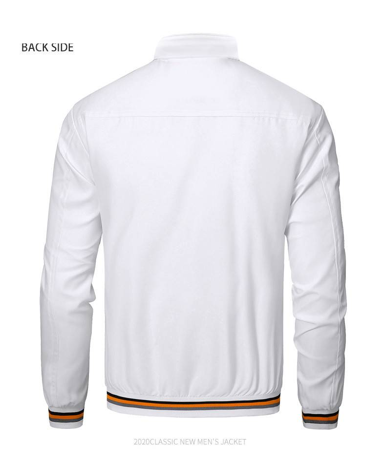 Men's Lightweight Stand Collar Jacket - Waterproof Windbreaker With Multi-Pockets, Slim Fit Zippered Casual Coat For Spring/Fall_voghion.com